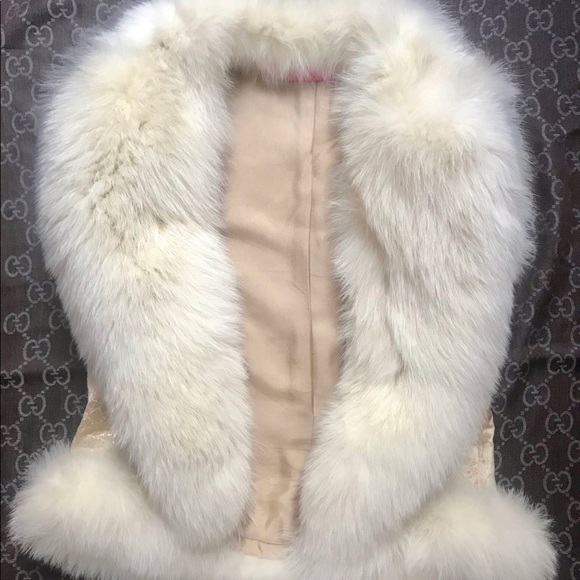 Emanuel Ungaro (wool+silk, 100% Fox fur) vest, size 4-6US - Picture 1 of 10
